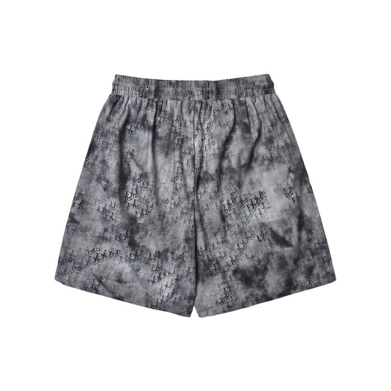 Grey Patterned Mesh Athletic Shorts view