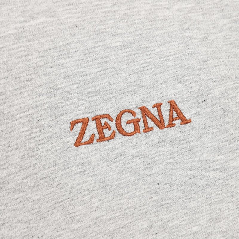Zegna Logo T-Shirt Light Grey view