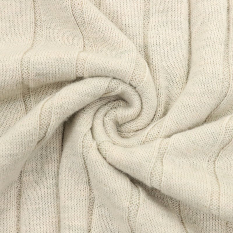 Cream Ribbed Knit Short Sleeve T-Shirt view