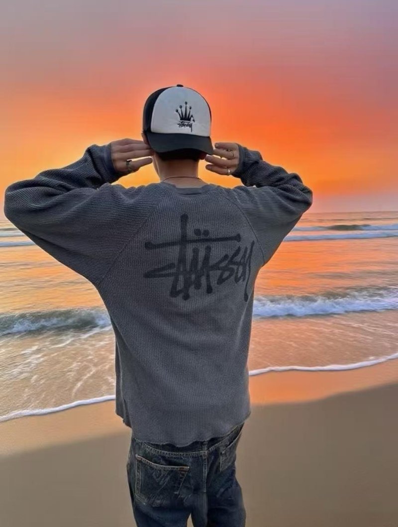 Stüssy Black Graphic Long Sleeve T-Shirt view