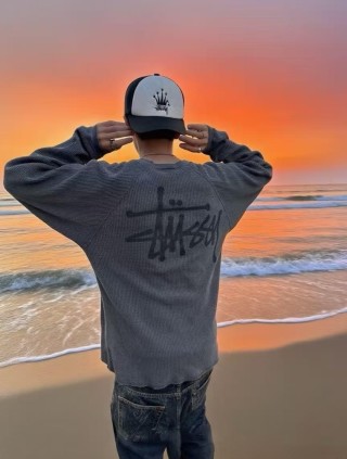 Stüssy Black Graphic Long Sleeve T-Shirt view 2