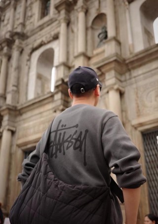 Stüssy Black Graphic Long Sleeve T-Shirt view 5