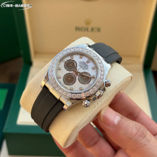 Rolex Daytona Chronograph Diamond Bezel Rose Gold view 2