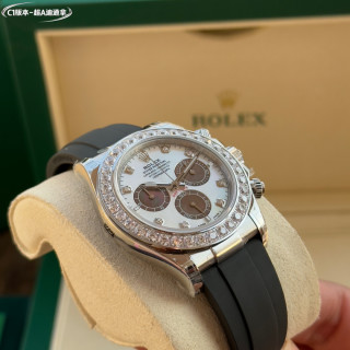 Rolex Daytona Chronograph Diamond Bezel Rose Gold view 4