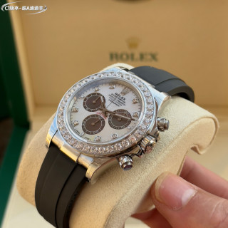 Rolex Daytona Chronograph Diamond Bezel Rose Gold view 5