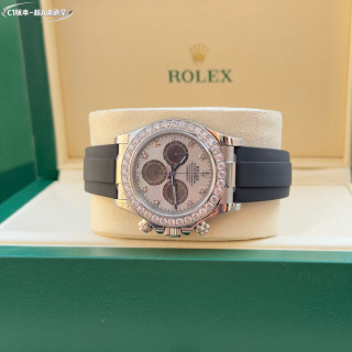 Rolex Daytona Chronograph Diamond Bezel Rose Gold view 6