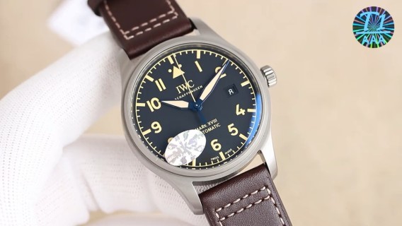 IWC Pilot Mark XVIII Automatic Black Dial Brown Leather