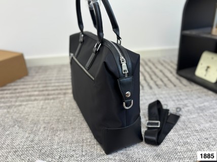 Prada Nylon Black Top Handle Briefcase Bag view 5