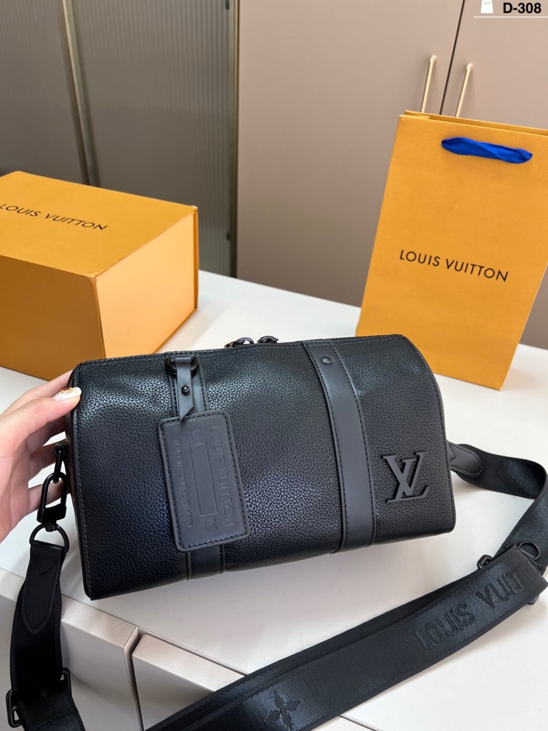 Louis Vuitton Keepall 27 Pillow Bag Black