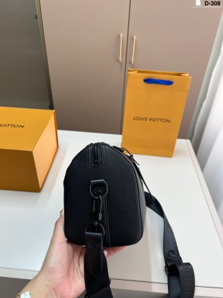 Louis Vuitton Keepall 27 Pillow Bag Black view 2