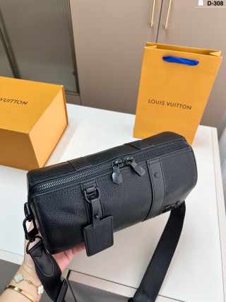 Louis Vuitton Keepall 27 Pillow Bag Black view 5