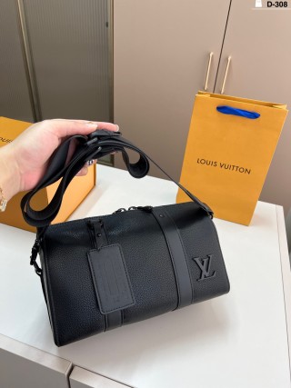 Louis Vuitton Keepall 27 Pillow Bag Black view 6