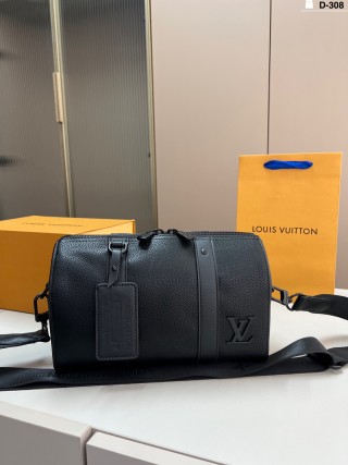 Louis Vuitton Keepall 27 Pillow Bag Black view 8
