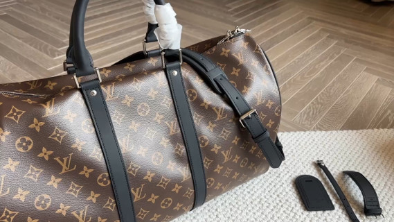 Louis Vuitton Monogram Keepall Travel Bag Brown