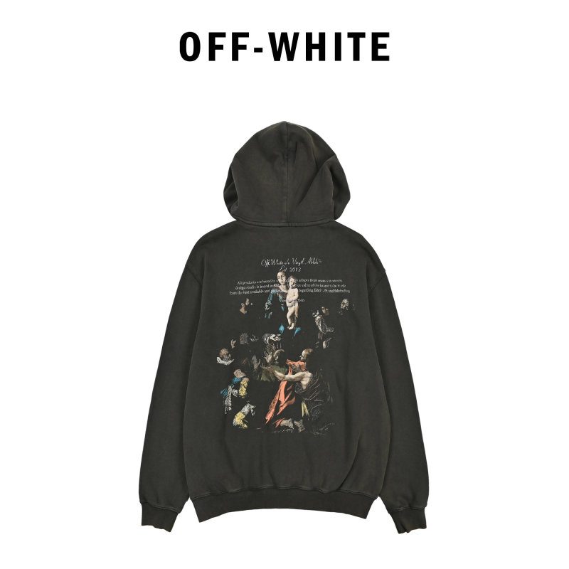 Black Graphic Print Hoodie Sweatshirt view
