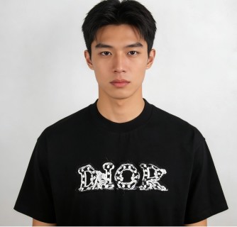 Dior Black Graphic Logo T-Shirt