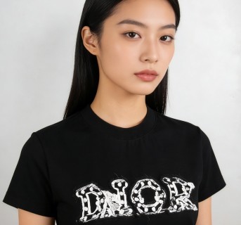 Dior Black Graphic Logo T-Shirt view 2