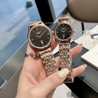 Longines Classic Quartz Couple Watch - Silver view 7