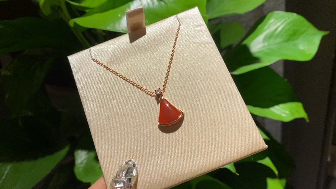 Bvlgari Red Carnelian Pendant Necklace
