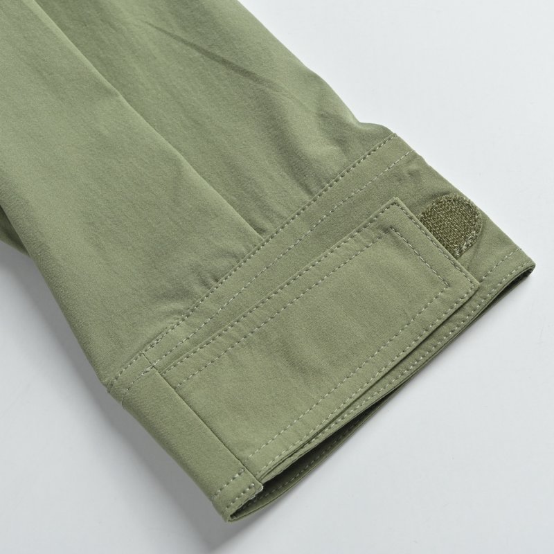 Sage Green Utility Shirt Jacket with Multi-Pocket Design view