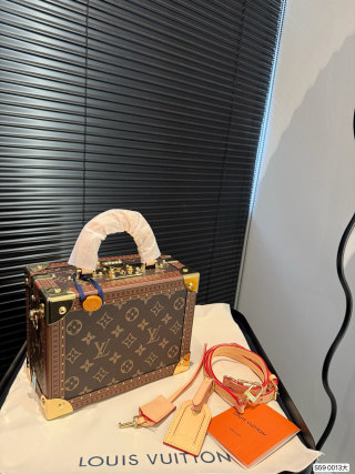 Louis Vuitton Petite Malle Hard Box Bag Monogram Canvas
