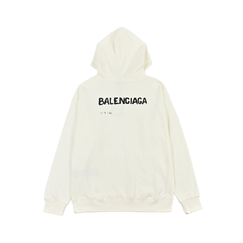 Balenciaga Cream Logo Hoodie view
