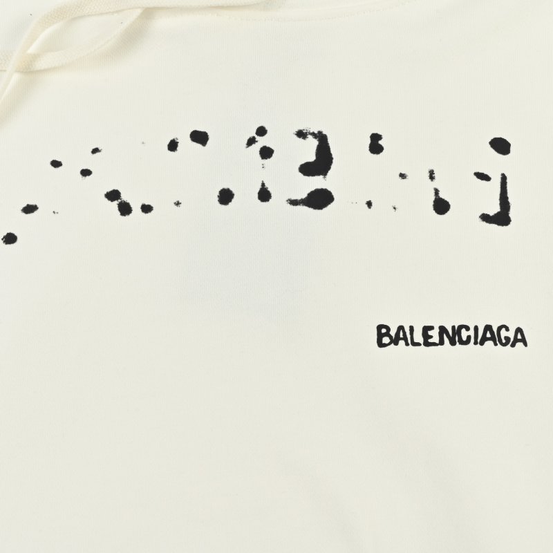 Balenciaga Cream Logo Hoodie view