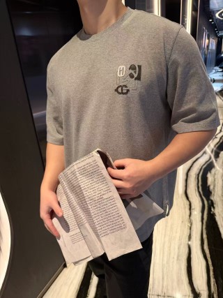Oversized Grey Short Sleeve T-Shirt with Embroidered Logo view 5