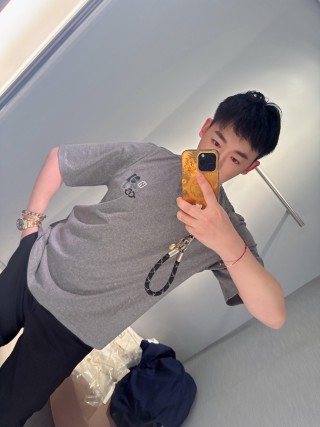 Oversized Grey Short Sleeve T-Shirt with Embroidered Logo view 8