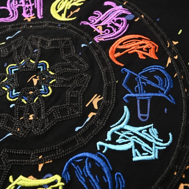 Zodiac Neon Graphic Black T-Shirt view