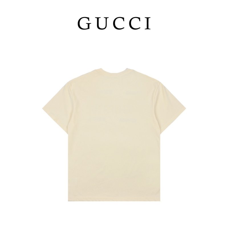 Gucci Logo Stripe Cream T-Shirt view