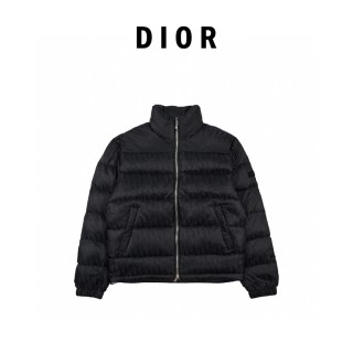 Dior 23SS Monogram Print Puffer Down Jacket Black