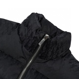 Dior 23SS Monogram Print Puffer Down Jacket Black view 3