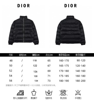 Dior 23SS Monogram Print Puffer Down Jacket Black view 9