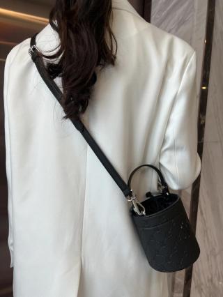 MLB Monogram Nano Bucket Shoulder Bag Black view 2