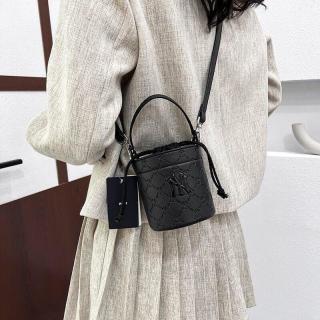 MLB Monogram Nano Bucket Shoulder Bag Black view 5