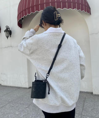 MLB Monogram Nano Bucket Shoulder Bag Black view 7