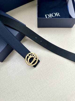 Dior CD Oblique Navy Leather Belt Buckle view 7