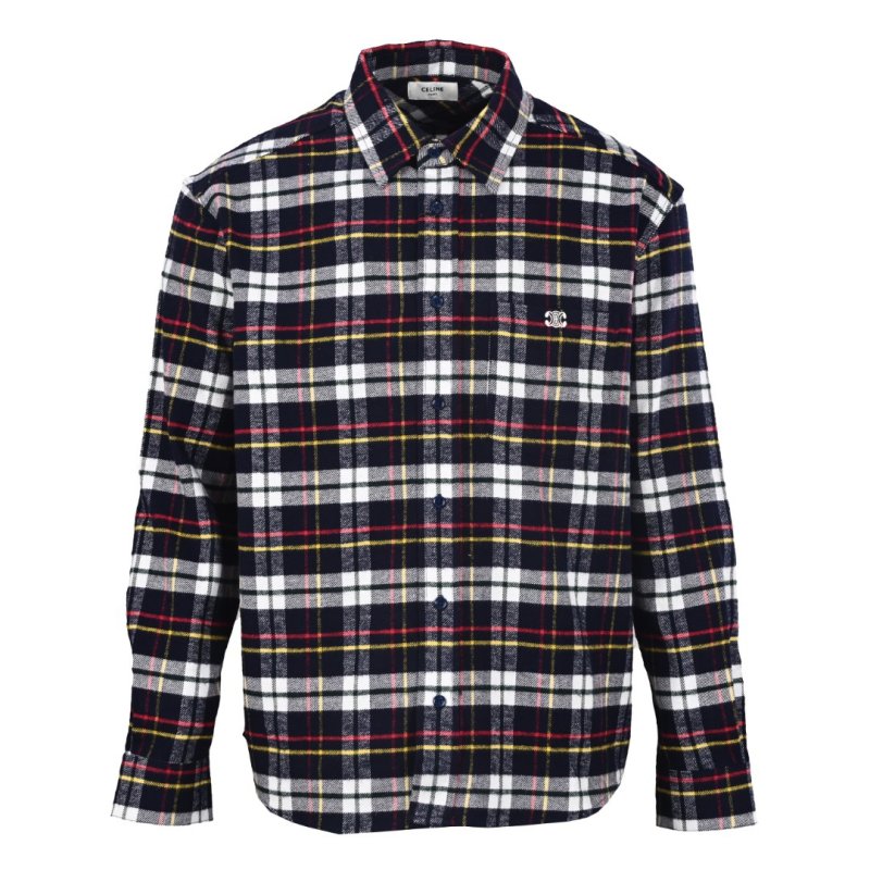 Stone Island Navy Red Yellow Tartan Check Shirt view