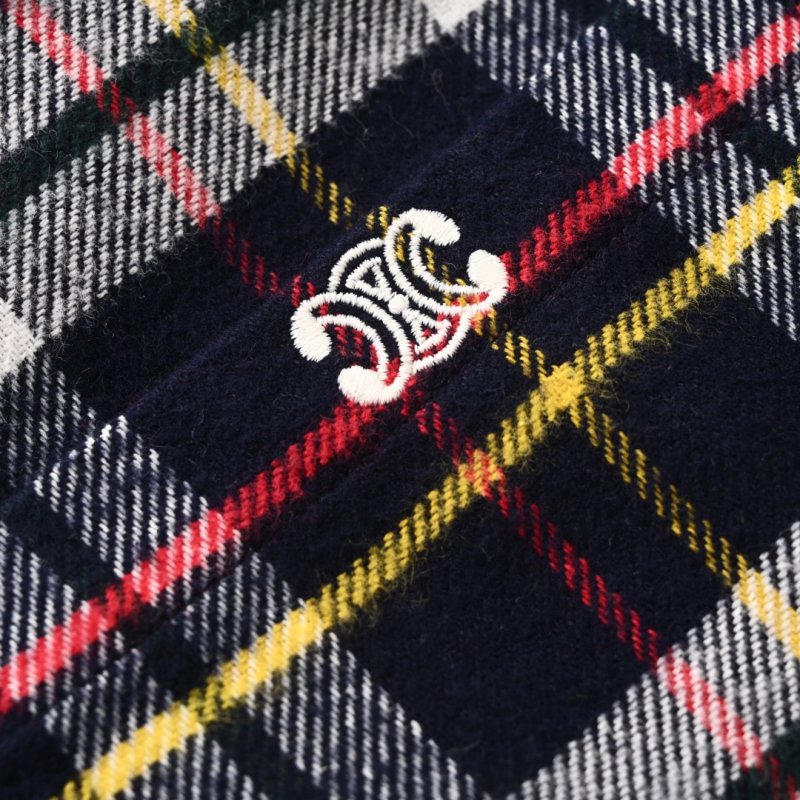 Stone Island Navy Red Yellow Tartan Check Shirt view