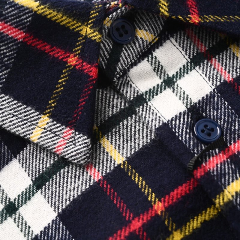 Stone Island Navy Red Yellow Tartan Check Shirt view