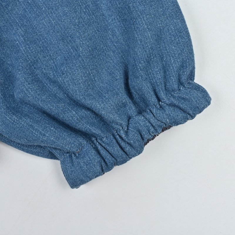 Oversized Denim Shirt Jacket Blue view
