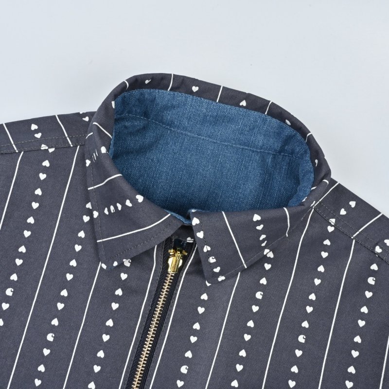 Oversized Denim Shirt Jacket Blue view