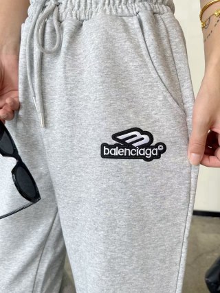 Balenciaga Light Grey Logo Sweatpants view 3