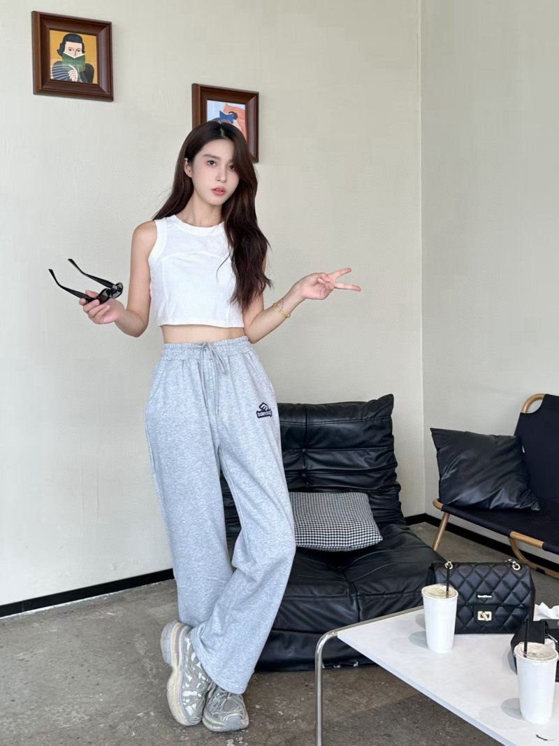 Balenciaga Light Grey Logo Sweatpants view