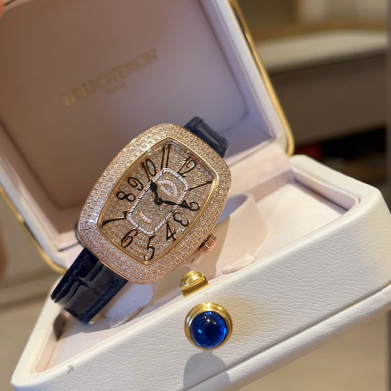Franck Muller Diamond Oval Tonneau Watch Gold