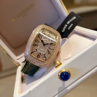 Franck Muller Diamond Oval Tonneau Watch Gold view 4