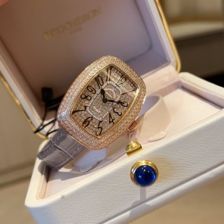 Franck Muller Diamond Oval Tonneau Watch Gold view 6
