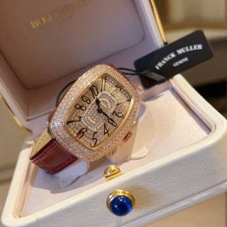 Franck Muller Diamond Oval Tonneau Watch Gold view 7
