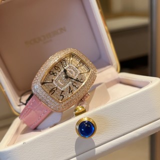 Franck Muller Diamond Oval Tonneau Watch Gold view 8
